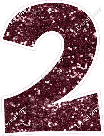 KG 18" Individuals - Burgundy Sparkle 2