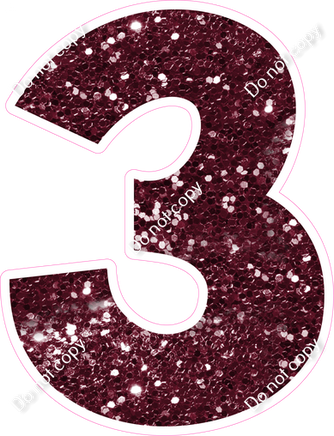 KG 18" Individuals - Burgundy Sparkle 3