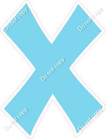 KG 18" Individuals - Flat Baby Blue X