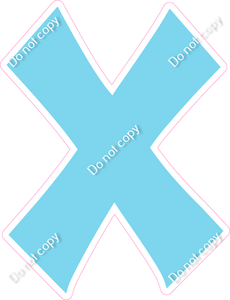 KG 18" Individuals - Flat Baby Blue X