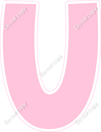 KG 18" Individuals - Flat Baby Pink U