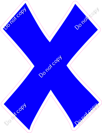 KG 18" Individuals - Flat Blue X