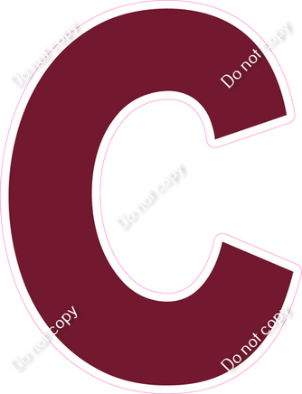 KG 18" Individuals - Flat Burgundy C