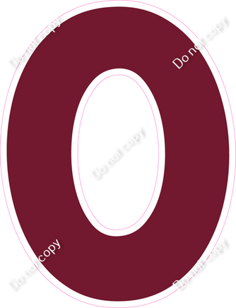 KG 18" Individuals - Flat Burgundy O