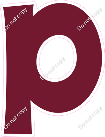 KG 18" Individuals - Flat Burgundy P