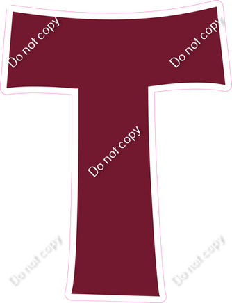 KG 18" Individuals - Flat Burgundy T