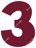 KG 18" Individuals - Flat Burgundy 3