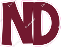 KG 18" Individuals - Flat Burgundy ND