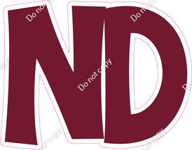 KG 18" Individuals - Flat Burgundy ND