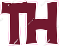 KG 18" Individuals - Flat Burgundy TH