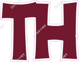 KG 18" Individuals - Flat Burgundy TH