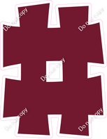 KG 18" Individuals - Flat Burgundy #