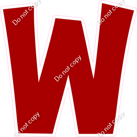 KG 18" Individuals - Flat Crimson W