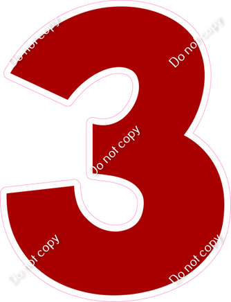 KG 18" Individuals - Flat Crimson 3