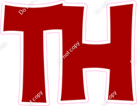 KG 18" Individuals - Flat Crimson TH