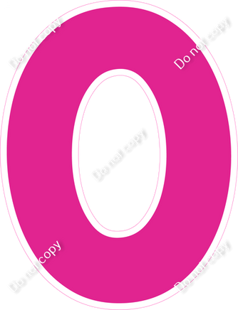 KG 18" Individuals - Flat Hot Pink O