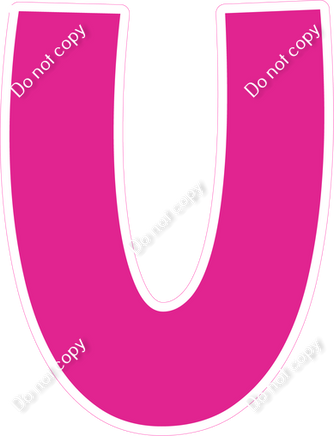 KG 18" Individuals - Flat Hot Pink U