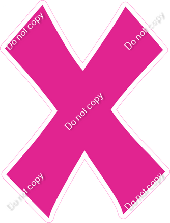 KG 18" Individuals - Flat Hot Pink X