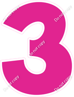 KG 18" Individuals - Flat Hot Pink 3