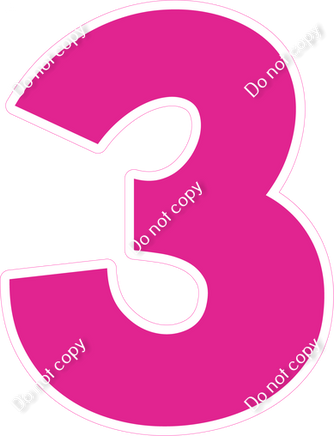 KG 18" Individuals - Flat Hot Pink 3