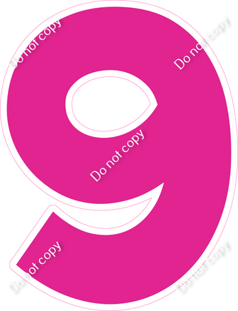 KG 18" Individuals - Flat Hot Pink 9