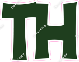 KG 18" Individuals - Flat Hunter Green TH