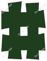 KG 18" Individuals - Flat Hunter Green #