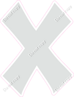 KG 18" Individuals - Flat Light Grey X