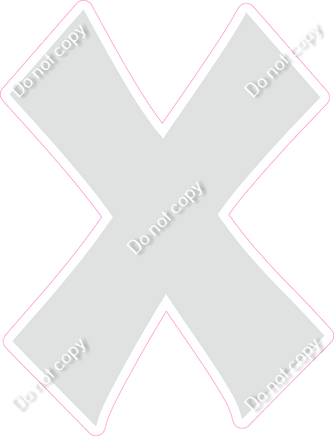 KG 18" Individuals - Flat Light Grey X