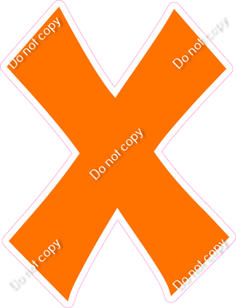 KG 18" Individuals - Flat Orange X