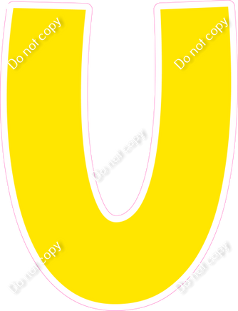 KG 18" Individuals - Flat Yellow U
