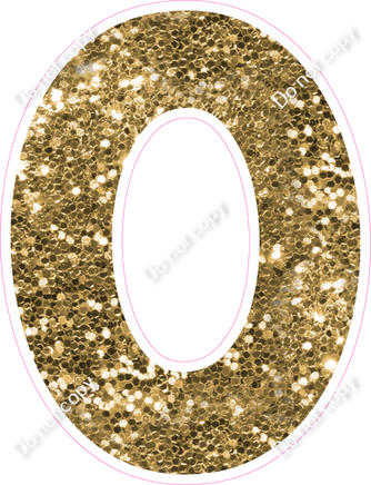 KG 18" Individuals - Gold Sparkle O