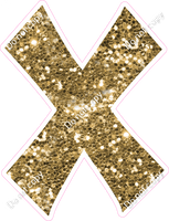 KG 18" Individuals - Gold Sparkle X