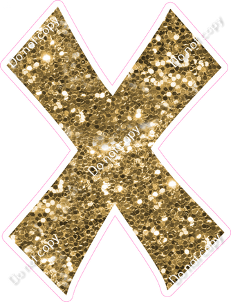 KG 18" Individuals - Gold Sparkle X
