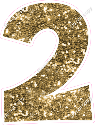 KG 18" Individuals - Gold Sparkle 2