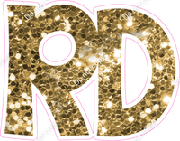 KG 18" Individuals - Gold Sparkle RD