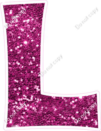 KG 18" Individuals - Hot Pink Sparkle L