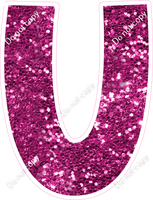 KG 18" Individuals - Hot Pink Sparkle U