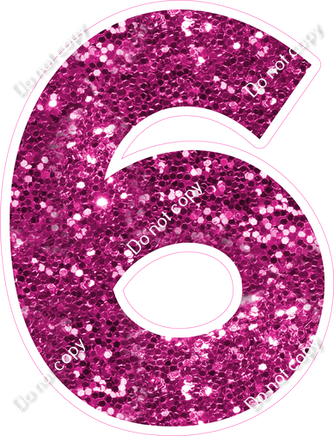 KG 18" Individuals - Hot Pink Sparkle 6