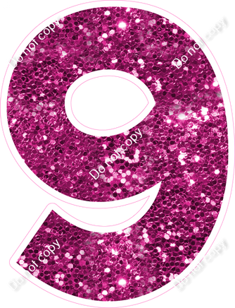 KG 18" Individuals - Hot Pink Sparkle 9