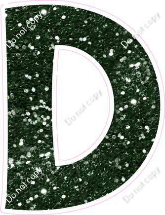 KG 18" Individuals - Hunter Green Sparkle D