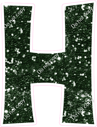 KG 18" Individuals - Hunter Green Sparkle H