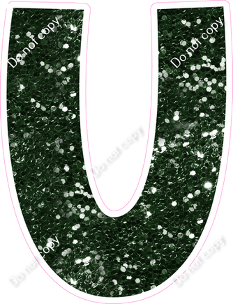 KG 18" Individuals - Hunter Green Sparkle U