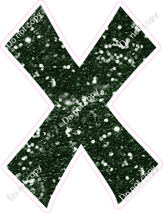 KG 18" Individuals - Hunter Green Sparkle X