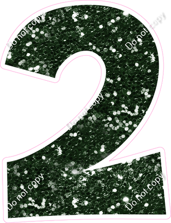 KG 18" Individuals - Hunter Green Sparkle 2