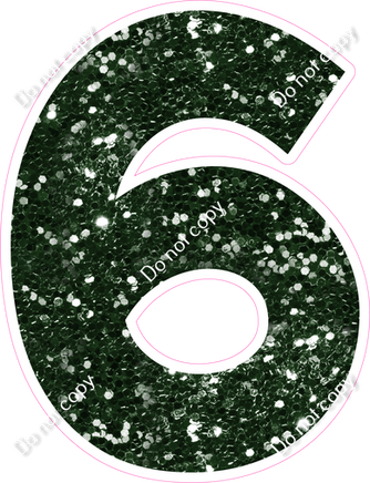 KG 18" Individuals - Hunter Green Sparkle 6