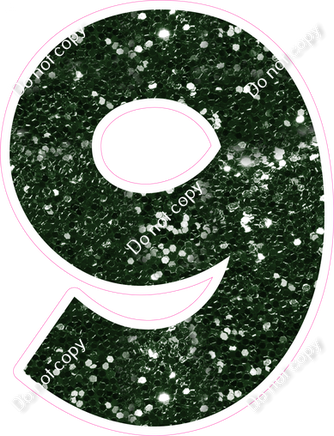 KG 18" Individuals - Hunter Green Sparkle 9