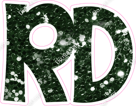 KG 18" Individuals - Hunter Green Sparkle RD