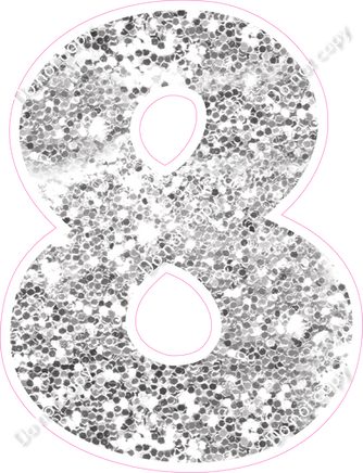 KG 18" Individuals - Light Silver Sparkle 8