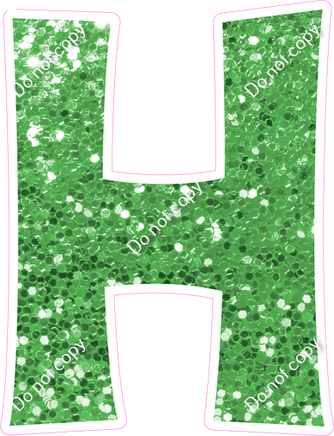 KG 18" Individuals - Lime Green Sparkle H